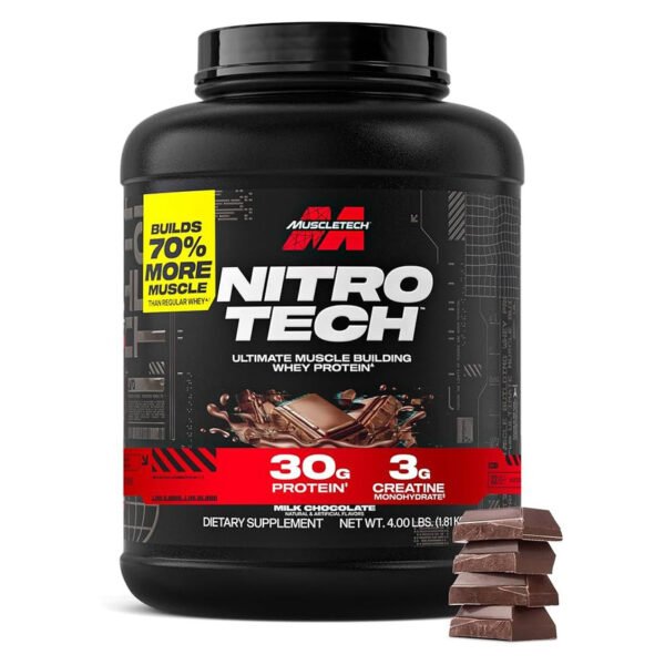 MuscleTech | Nitrotech | Whey Protein Powder | 4 Lbs/ 1.81 Kg (IMPORTED )