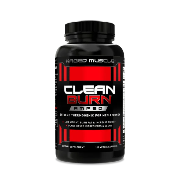 Kaged Muscle | Clean Burn Amped | Thermogenic Fat Burner | 120 Capsules