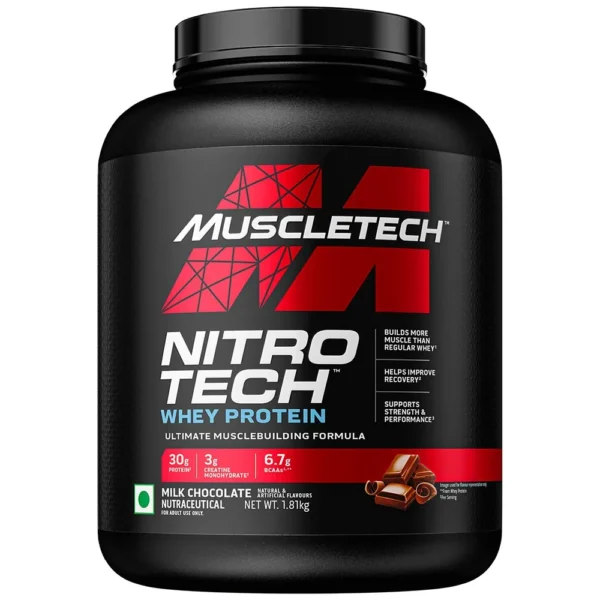 MuscleTech | Nitrotech | Whey Protein Powder | 4 Lbs/ 1.81 Kg
