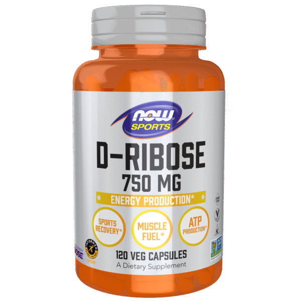Now Foods D-Ribose 750mg - 120 Veg Capsules