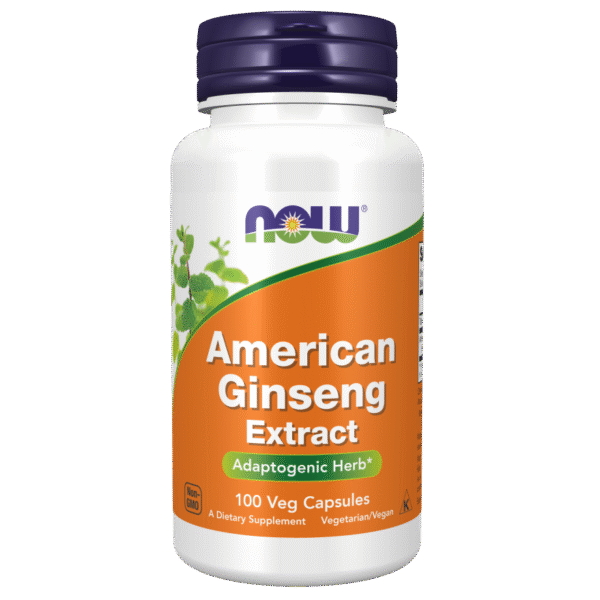 Now Foods American Ginseng Extract 1000 mg - 100 Veg Capsules