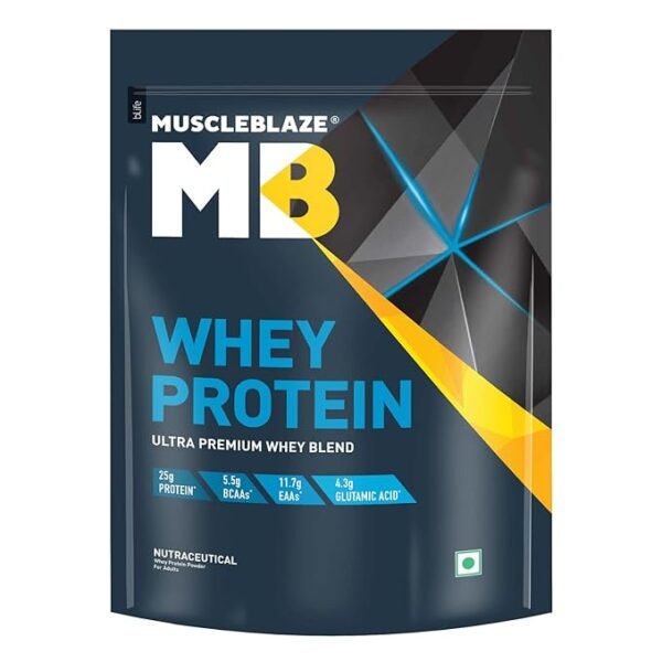 MuscleBlaze Whey Protein, Ultra Premium Blend, Rich Milk Chocolate - 1 kg / 2.2 lb