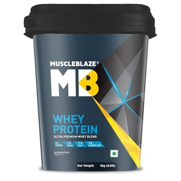 MuscleBlaze Whey Protein, Ultra Premium Blend, Rich Milk Chocolate - 4 kg / 8.8 lb