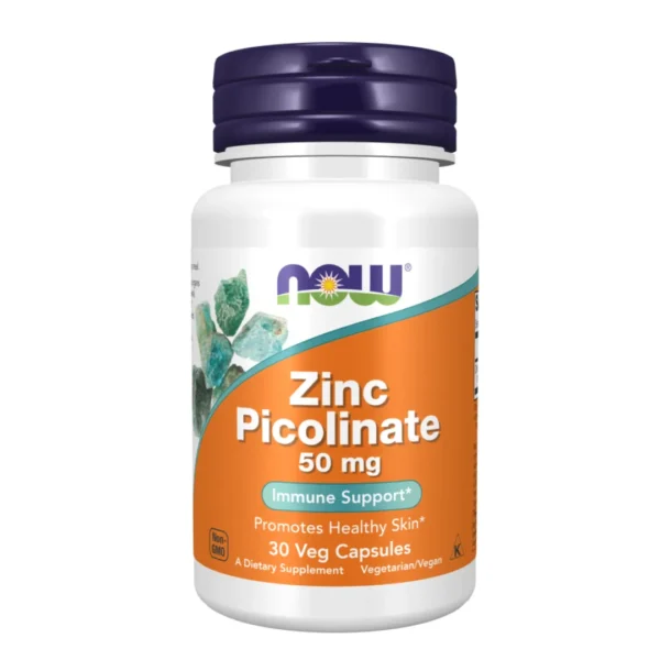 Now Foods | Zinc Picolinate 50MG | Immune Support | 30 Veg Capsules