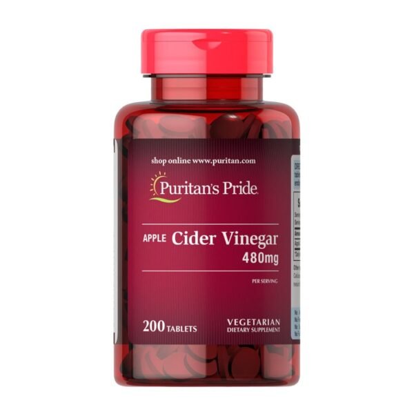 Puritan's Pride |  Apple Cider Vinegar 480MG | 200 Tablets