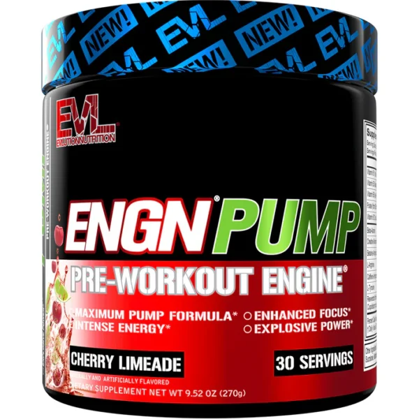EVLution Nutrition | ENGN Pump | Pre-Workout Engine | Cherry Limeade (270GM)