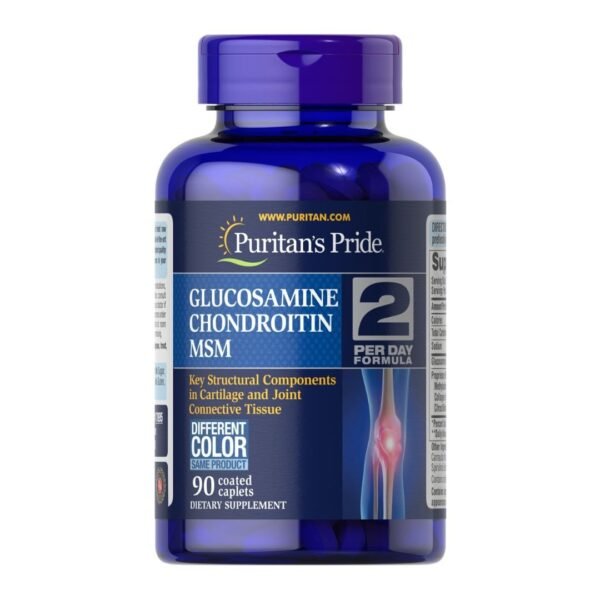 Puritan's Pride | Glucosamine, Chondroitin & MSM-2 Per Day Formula | 90 Coated Caplets