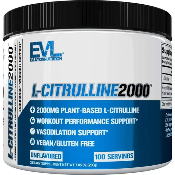EVLution Nutrition | L-Citrulline 2000 | Unflavored | 200GM