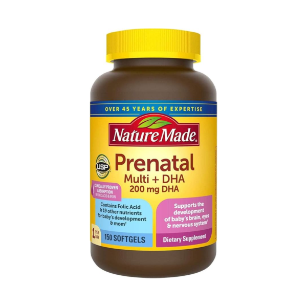 Nature Made Prenatal Multi + DHA, 200Mg Softgel, 150 Count